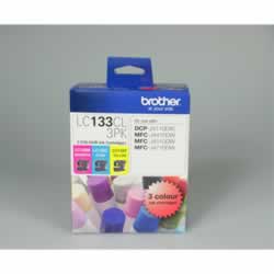 BROTHER LC133CL3PK VALUE PACKCyan, Magenta, Yellow