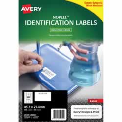 Avery 959230 No PeelIndustrial Labels WhiteL6145