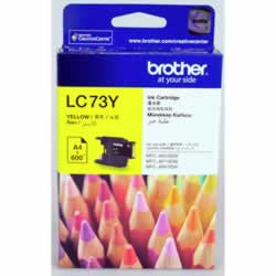 BROTHER LC73Y INKJET H/YDSuit J6510dw/6710/6910 600 PgsYellow