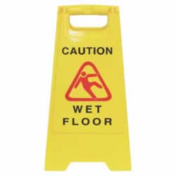 CLEANLINK SAFETY SIGN Wet Floor Yellow 32x31x65cm