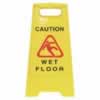 CLEANLINK SAFETY SIGN Wet Floor Yellow 32x31x65cm