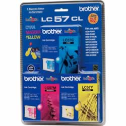 BROTHER LC57CL3PK INK CARTInjet 3Pack Value - Colour