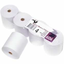 VICTORY CALC/REGISTER ROLLS76x76x11.5 2Ply Cash RegisterPack of 4