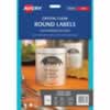 AVERY L7093 ROUND CLEAR LABEL Round Clear Label2up 60mm Pack of 10
