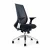 LIFE HIGH BACK OFFICE CHAIR Black Fabric Seat+Synchron Adjustable Arms+Seat Slider