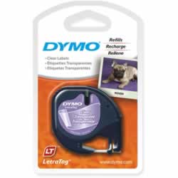 DYMO LETRATAG LABELLING TAPE12mmx4m - Clear