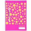 COLOURHIDE POLYPROP NOTEBOOKS A4 120Pg Pink Dots Designer Series