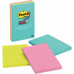 POST-IT MIAMI 660-3SSMIA Super Sticky Notes-100mmx148mm Pack of 3, 90 Sheets/Pack