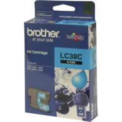 BROTHER LC38C INK CARTRIDGEInkjet - Cyan