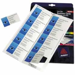 AVERY C32016 BUSINESS CARDS Laser Dbl Side 220g Satin Wht Pack of 250