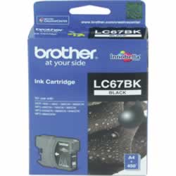 BROTHER LC67BK INK CARTRIDGEInkjet - Black