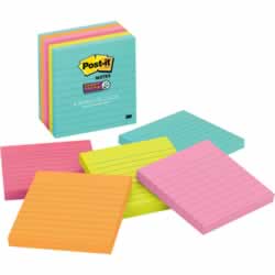 POST-IT MIAMI 675-6SSMIA Super Sticky Notes-100mmx100mm Pack of 6, 90 Sheets/Pack