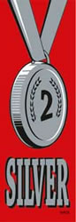 Stickers Sports Rewards VINYL RIBBON Silver -2