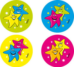 Stickers Fluoro Stars