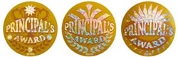 Stickers Lge 40mm  Princ. Award Gold Foil Awd -  Prin (72)