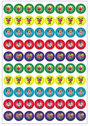 Stickers Dynamic Glitz  Clown Glitter
