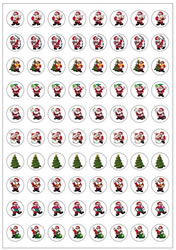 Stickers Dynamic Glitz  Christmas Santa's
