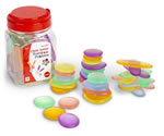 Clear Junior Rainbow Pebbles 36 in a jar