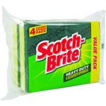 Scotch Brite Sponge Heavy Duty Foam Scrub Pack 4