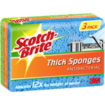 Scotch Brite Sponge Antibacterial Thick Handy Pack 3