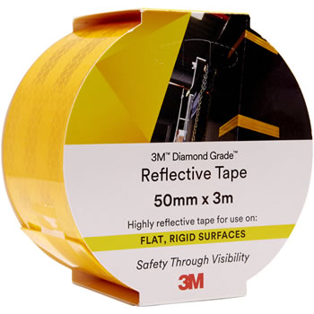 3M 983 Reflective Tape Diamond, 50mmx3M 71 - Yellow