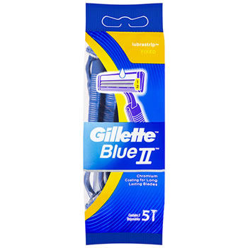 Gillette Blue Ii Disposable Razors Sensitive Pack 5