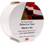 3M 983 Reflective Tape Diamond, 50mmx3M 10 - White