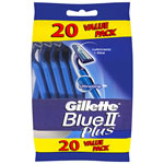 Gillette Blue Ii Plus Disposable Razors Pack 20
