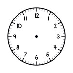 Stamps - Analogue Clock (Large) - Learning