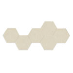 Acoustic Wall Tile Easy Stick Hexagonx 300x260mm Sand Pack of 6