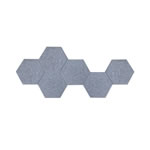 Acoustic Wall Tile Easy Stick Hexagonx 300x260mm Moonlight Pack of 6