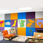 Acoustic Wall Tile Easy Stick 600x600mm Animal Shapes Assorted Pack of 6