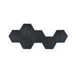 Acoustic Wall Tile Easy Stick Hexagonx 300x260mm Shadow Pack of 6