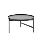 Rapidline Nido Round Coffee Table 800D x 435mmH Black Top Black Base