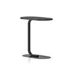 Rapidline Selene Oval Side Table 550W x 340D x 600mmH Black Top Black Base