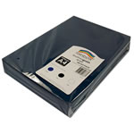 Rainbow Binding  Cover A4 350gsm Leathergrain Dark Blue Pack Of 100