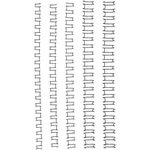 GBC Wire Binding Combs 10mm 21 Loop 85 Sheets Capacity Black Pack 100