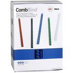 GBC Plastic Binding Comb 19mm 21 Loop 160 Sheets Capacity Blue Pack Of 100