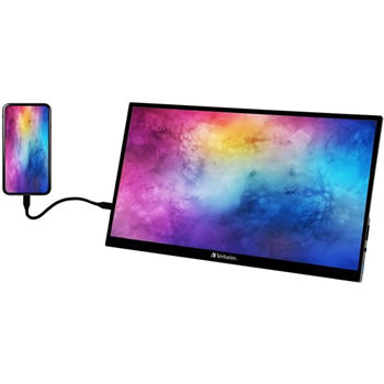 Verbatim Portable Full HD 1080P Touch Screen Monitor 17.3 Inch Black