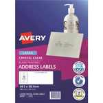 Avery Crystal Clear Laser Address Labels 99.1x38.1mm 14UP 140 Labels 10 Sheets