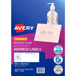 Avery Frosted Clear Inkjet Address Labels J8563 99.1x38.1mm 14UP 140 Labels