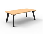 Rapidline Eternity Coffee Table 1200W x 600D x 450mmH Beech Top Black Base
