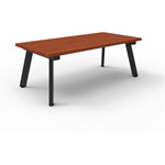 Rapidline Eternity Coffee Table 1200W x 600D x 450mmH Cherry Top Black Base