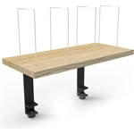 Rapidline Clamp Mount Shelf And Dividers 600W x 270D  x 475mmH Oak and Black