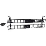 Rapidline Dual Tier Cable Basket Kit 1250mm 2GPO+2Data + 2m Interconnecting Lead Black