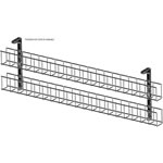 Rapidline Dual Tier Cable Basket Only 650mm  Black