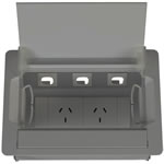 Rapidline Table Surface Mounted Service Box 2 GPO Silver