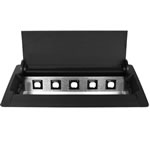 Rapidline Table Surface Mounted Service Box 4 GPO Black