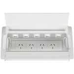 Rapidline Table Surface Mounted Service Box 4 GPO White