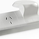 Rapidline Athena Power Rail 1 GPO + 1 HeliPad White